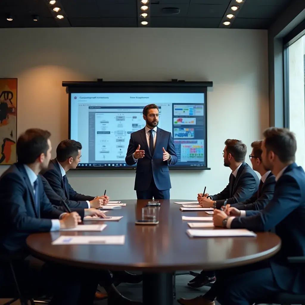 Immagine di un team di esperti in un ufficio moderno